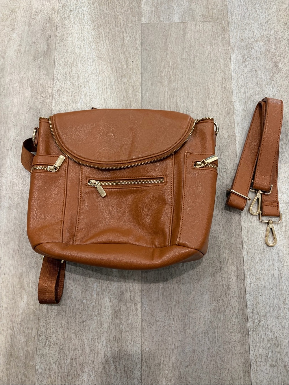 Mini Diaper Bag Backpack Miss Fong Camel
